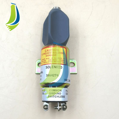 3864274 Fuel Stop Solenoid Valve 24V For R140LC-7 R210LC7 Excavator